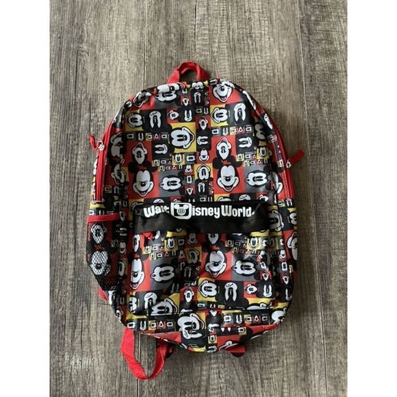 Walt Disney World Disney Parks Mickey Mouse All Over Face Pattern Backpack - Picture 1 of 4